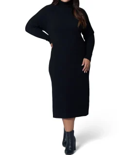 INDIGO TONIC-CLEA KNIT MIDI DRESS