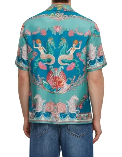 INFORMAL SHIRT SILK TWILL CORAL THEATRE PRINT