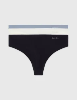 INVISIBLES MICRO 3 PACK THONG STONE