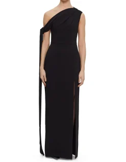 Irina One Shoulder Maxi Dress Black