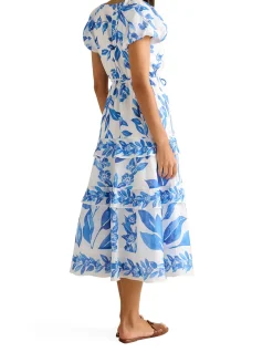 IRIS TIERED RUFFLE MIDI DRESS