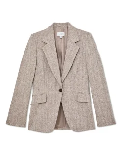 Isla Textured Single Breasted Blazer