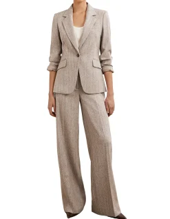 Isla Textured Single Breasted Blazer