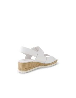 Issy Buckled Leather Wedge Sandals