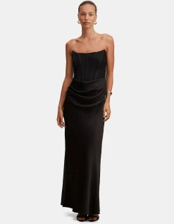 IVY LACE CORSET DRAPED MAXI DRESS
