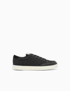 Jacquard Sneaker with Allover Eagle Logo