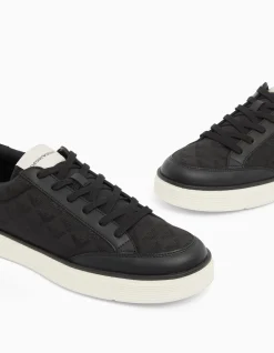 Jacquard Sneaker with Allover Eagle Logo