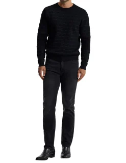 JACQUARD CREW NECK SWEATER