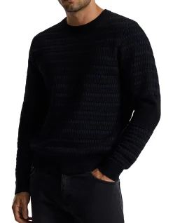 JACQUARD CREW NECK SWEATER
