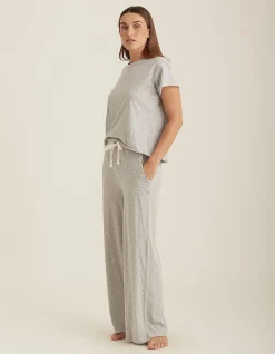 Jada Organic Cotton Boxy Tee Wide Leg Pant Set