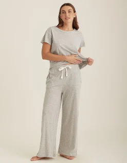 Jada Organic Cotton Boxy Tee Wide Leg Pant Set