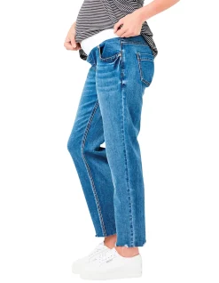 Jamie Raw Edge Relaxed Straight Leg Maternity Jeans