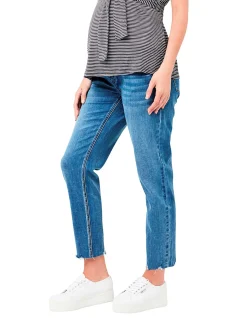 Jamie Raw Edge Relaxed Straight Leg Maternity Jeans