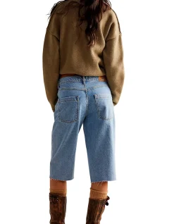 Jam Session Low Rise Rigid Denim Capri Jeans