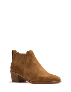 Jassie Toast Suede Leather Ankle Boot