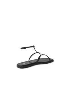 JAYLEN MO Strappy Leather Flat Sandals