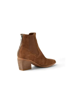 Jennibee Suede Block Heel Chelsea Boots