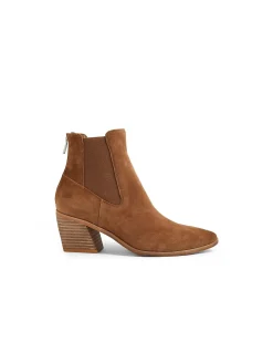 Jennibee Suede Block Heel Chelsea Boots