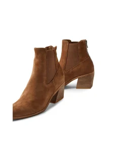 Jennibee Suede Block Heel Chelsea Boots