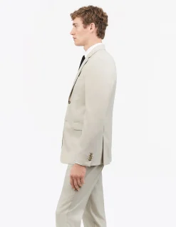 Jerrett Wool Elastine Blazer 2btn SB Pearl White
