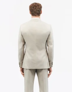 Jerrett Wool Elastine Blazer 2btn SB Pearl White