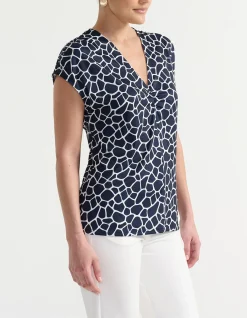 JERSEY GATHERED TOP