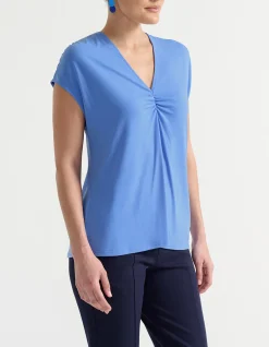 JERSEY GATHERED TOP