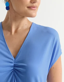 JERSEY GATHERED TOP