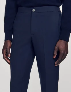 Jersey Straight Leg Technical Trousers