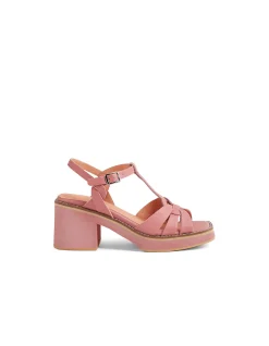 Jerseys Woven Strap Block Heel Sandals