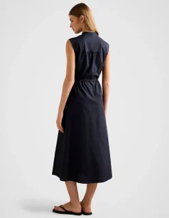 JESSIE DRAWCORD SMOCK MIDI DRESS