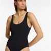 Jetset Scoop Neck High Leg One Piece Swimsuit
