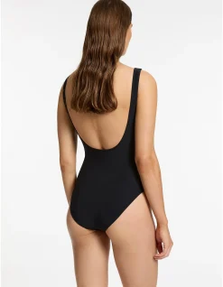 Jetset Scoop Neck High Leg One Piece Swimsuit