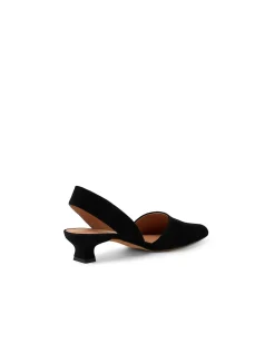 Jezel Pointed Toe Low Heel Slingback Heels