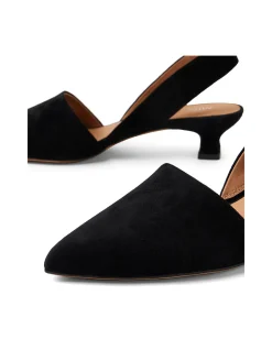 Jezel Pointed Toe Low Heel Slingback Heels