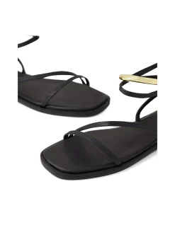 JIMENA Strappy Ankle Wrap Leather Sandals