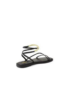 JIMENA Strappy Ankle Wrap Leather Sandals