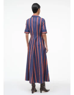 Joan Striped Cotton Poplin Maxi Shirt Dress