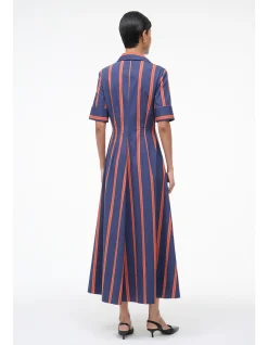 Joan Striped Cotton Poplin Maxi Shirt Dress