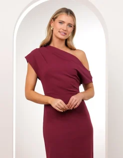 JOQUIL OFF SHOULDER MIDI DRESS