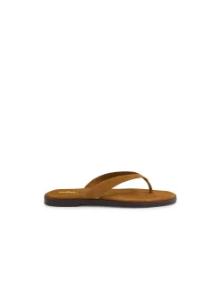 JULIENA Suede Strap Thong Sandals