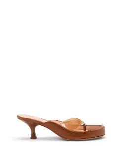 Junie Transparent Thong Kitten Heel Sandals