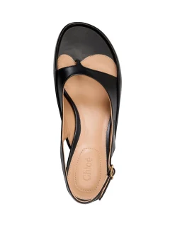 Junie Lambskin Kitten Heel Slingback Sandals