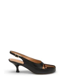 Junie Lambskin Kitten Heel Slingback Sandals
