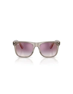 JUNIOR JUSTIN TRANSPARENT VIOLET PINK MIRROR SILVER GRADIENT