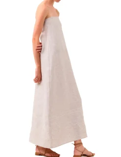 Kari Linen Strapless Dress