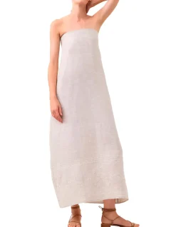 Kari Linen Strapless Dress