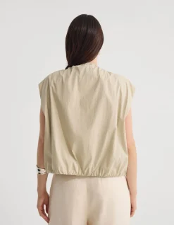 KATIE SLEEVLESS BOMBER JACKET
