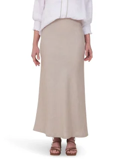 KATIE BIAS CUT LINEN SKIRT