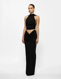 Kayson Stretch Crepe Maxi Skirt